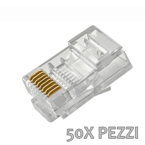 50x pezzi plug rj45 connettori - pezzi,